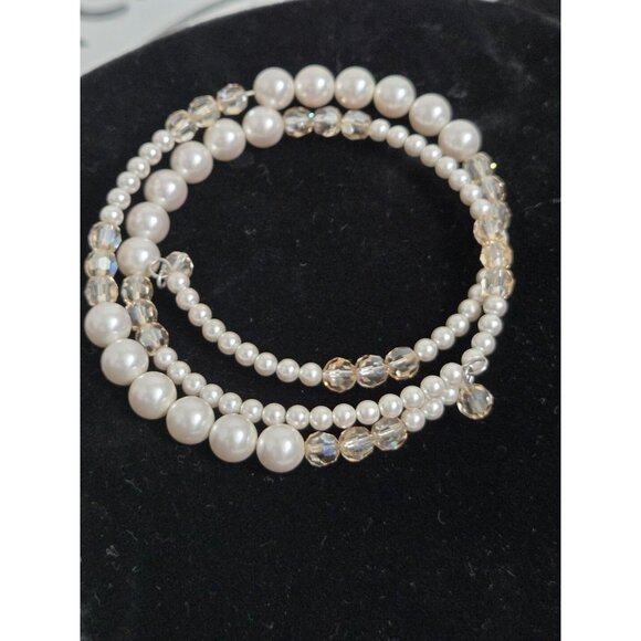 Touchstone Crystal By Swarovski Pearl Wrap Bracelet - Picture 4 of 9